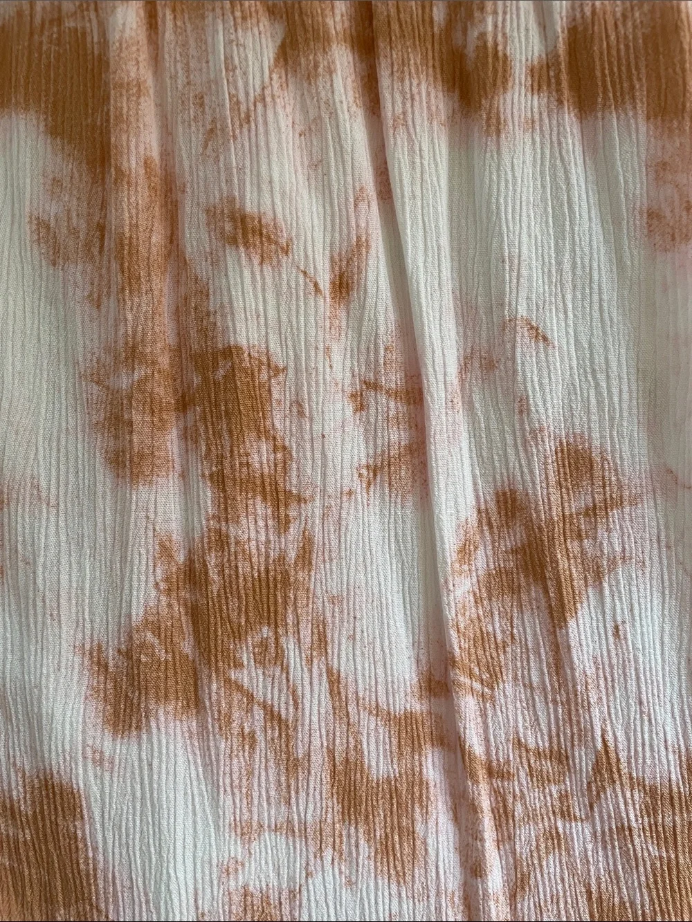 art class Cream and Rust Tie-Dye Maxi Dress with Ruffle Hem
